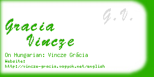 gracia vincze business card
