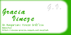 gracia vincze business card